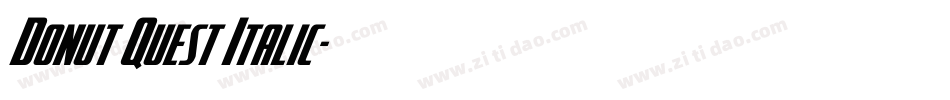 Donut Quest Italic字体转换